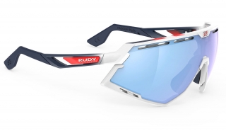 Okulary rowerowe Rudy Project Defender White Gloss / Blue Red Stripes